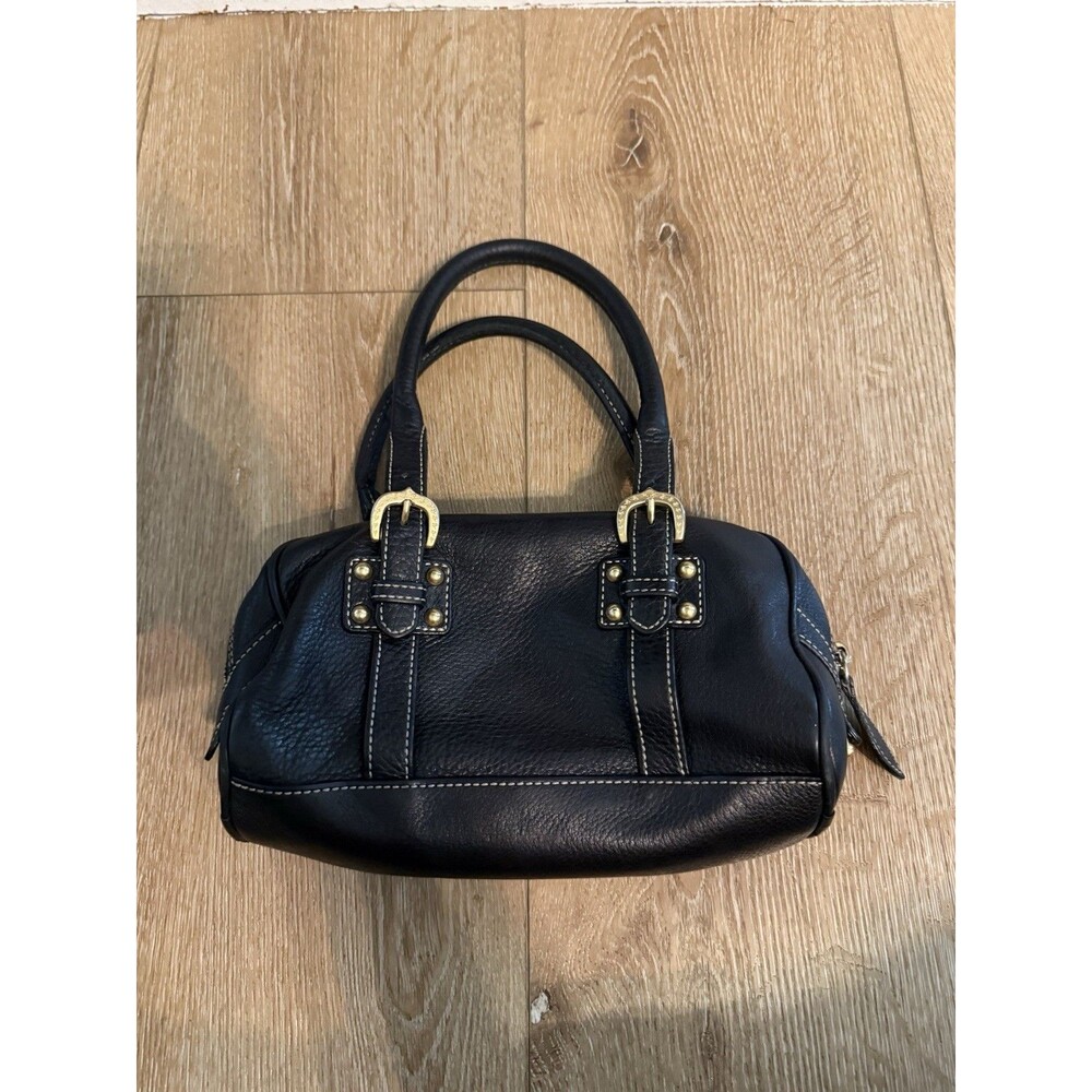 Dooney & Bourke Black Pebbled Leatther Handbag Purse Over Shoulder - Picture 2 of 4